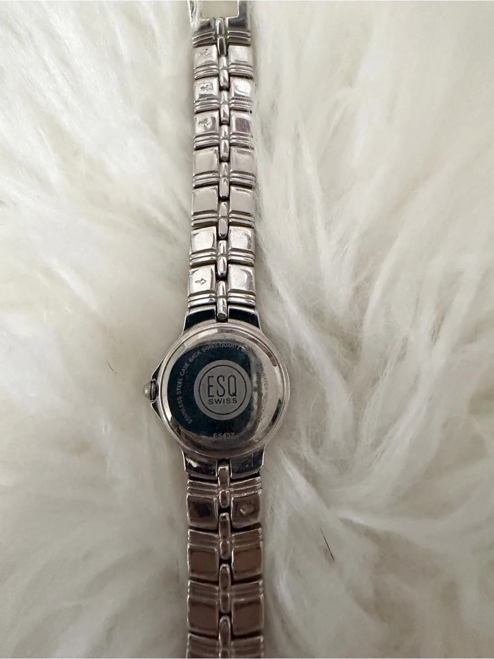 ESQ by Movado Silver Tone Women's Bracelet Watch with diamonds mother of pearl